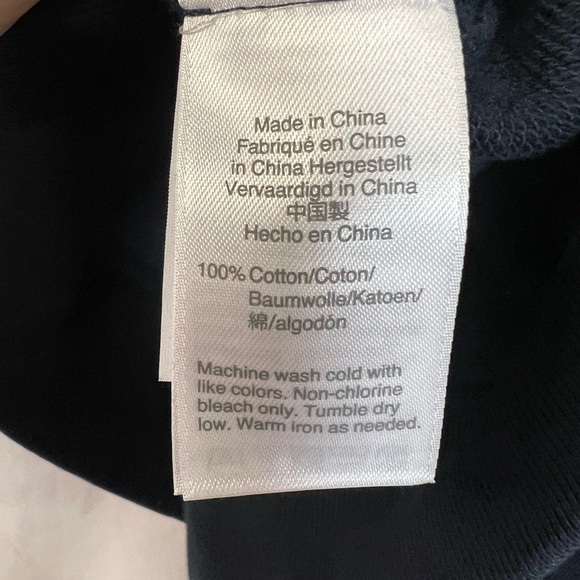 NWT Navy Men’s J Crew Sweatshirt. size men’s large tall - Picture 5 of 5